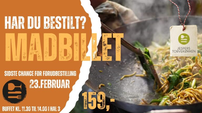 Har du bestilt madbillet? Deadline 23. februar